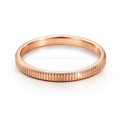Merchant9 Cincin Emas Belah Rotan Stripe Rose Gold L:0.2CM