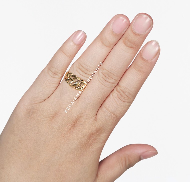 Merchant9 Cincin Emas Kait Dimensi L:1CM