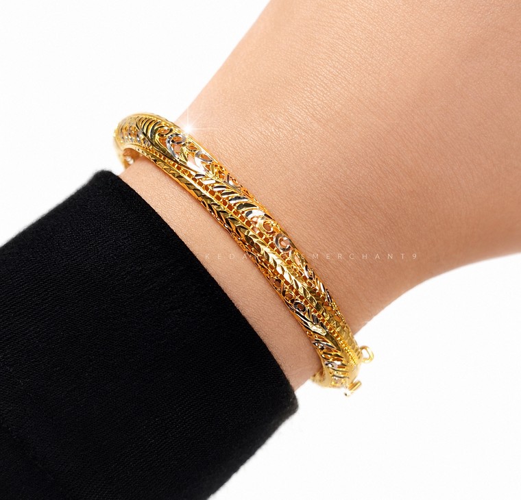 Merchant9 Gelang Twist Kerawang Chrome L:0.7CM (OVAL)