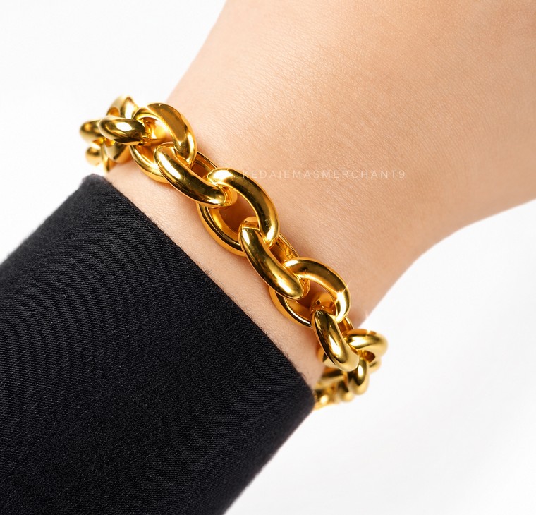 Merchant9 Rantai Tangan Sauh PSL Love Polish L:1.1CM