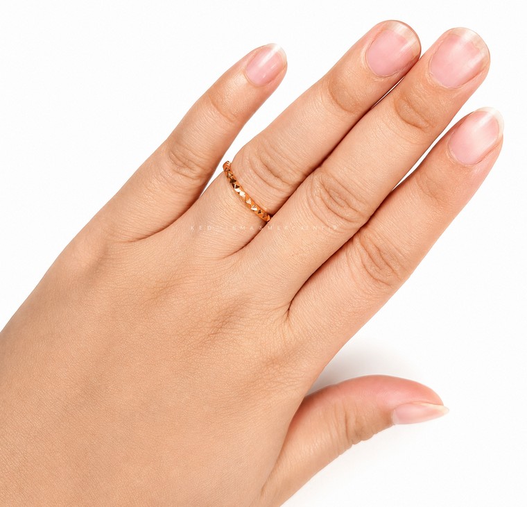 Merchant9 Cincin Emas Stud Rose Gold
