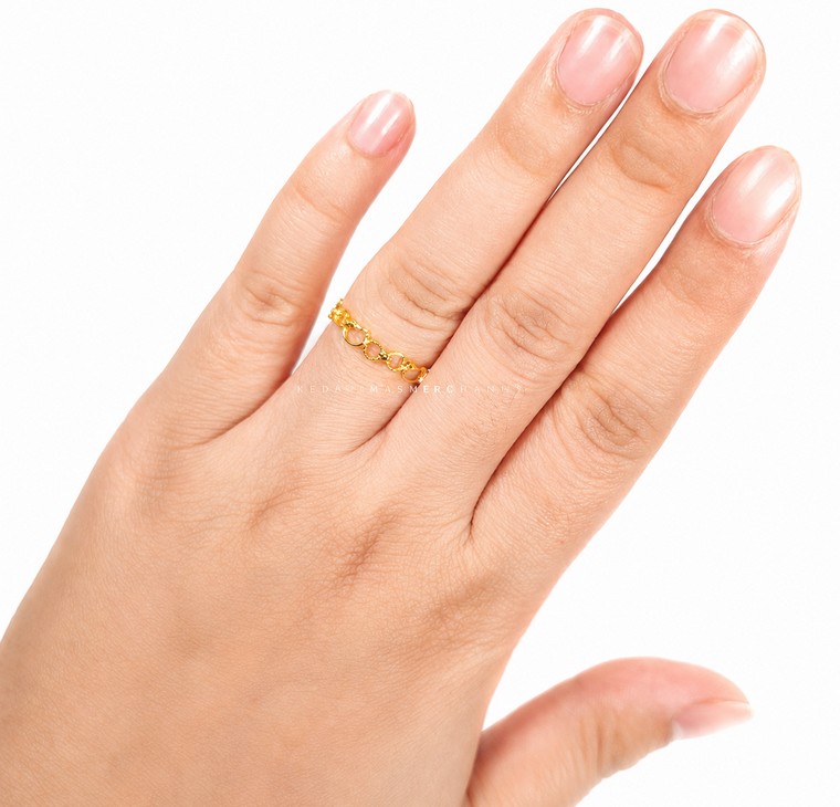 Merchant9 Cincin Emas Ribbon Hello Kitty