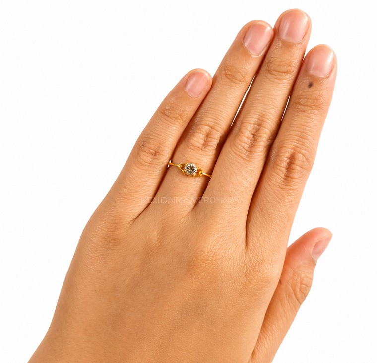 Merchant9 Cincin Emas Paperclip Diamond Cut 2C