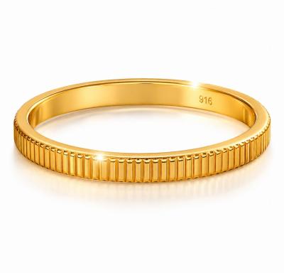Merchant9 Cincin Emas Belah Rotan Linea Chic (Matte) L:0.2CM