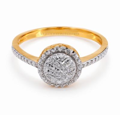 Merchant9 Cincin Emas Circle Diamond Cut L:0.9CM