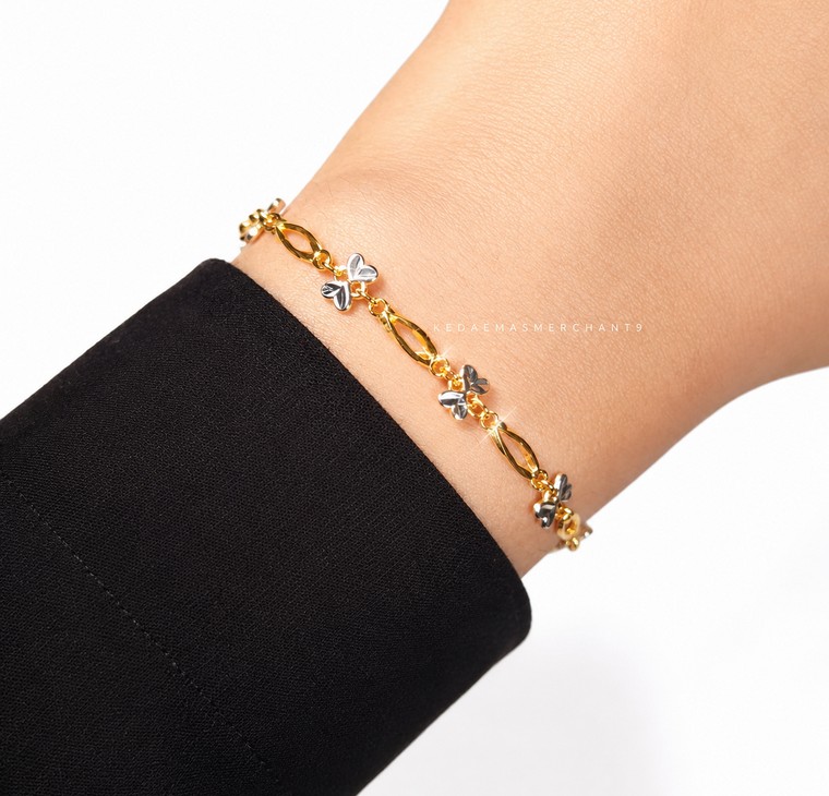 Merchant9 Rantai Tangan Oval Twist Ribbon 2C L:0.6CM