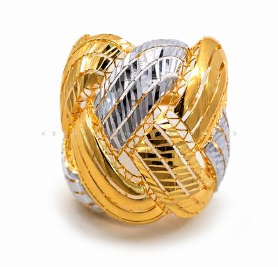 Merchant9 Cincin Emas Tocang Silang Kerawang 2C L:2.7CM