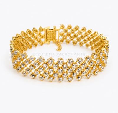Merchant9 Rantai Tangan Louise Diamond Cut 3 Layer L:1.3CM (KLIP PETAK)