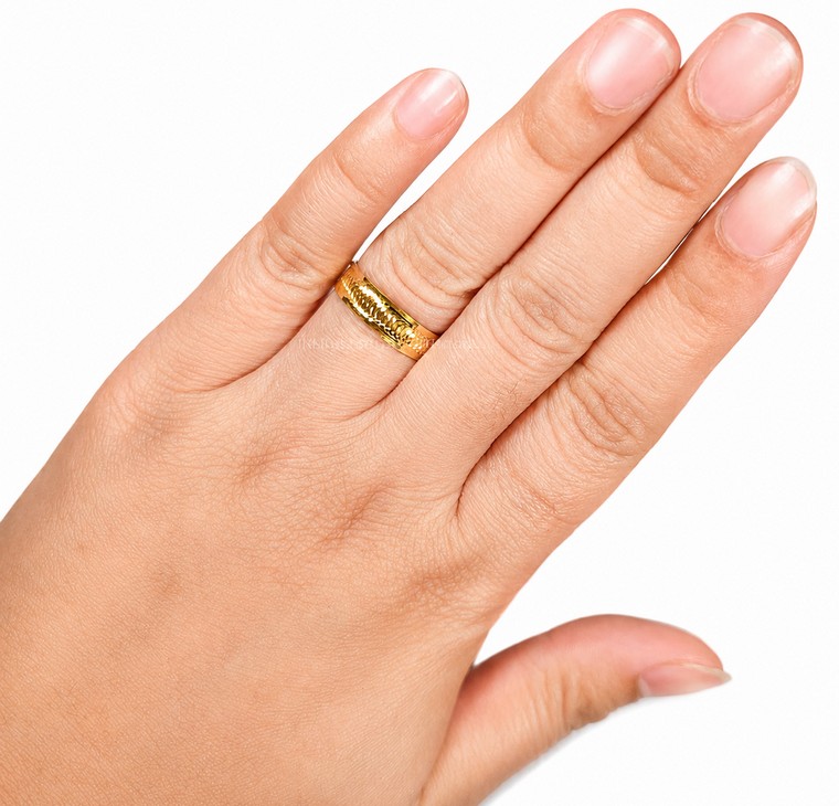 Merchant9 Cincin Emas Belah Rotan Audi L:0.5CM