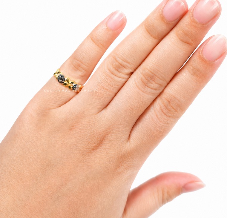 Merchant9 Cincin Emas Bunga Tanjung Circle 2C L:0.4CM