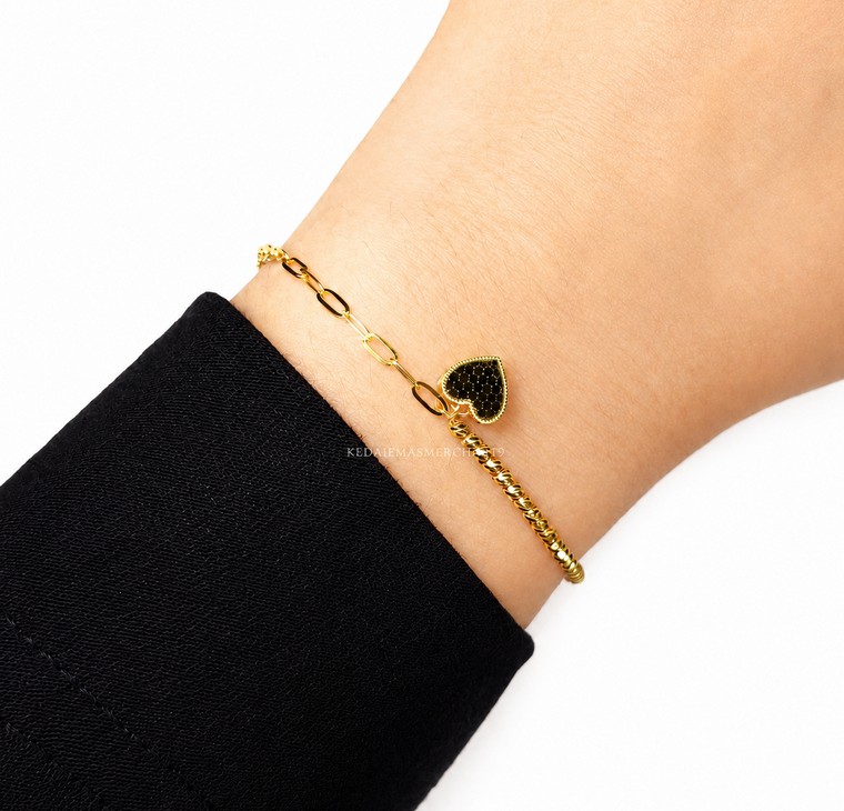 Merchant9 Rantai Tangan Paperclip Bola Choker Honeylove