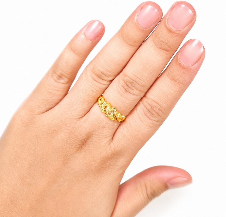 Merchant9 Cincin Fesyen Coco Pasir Dimensi L:0.7CM
