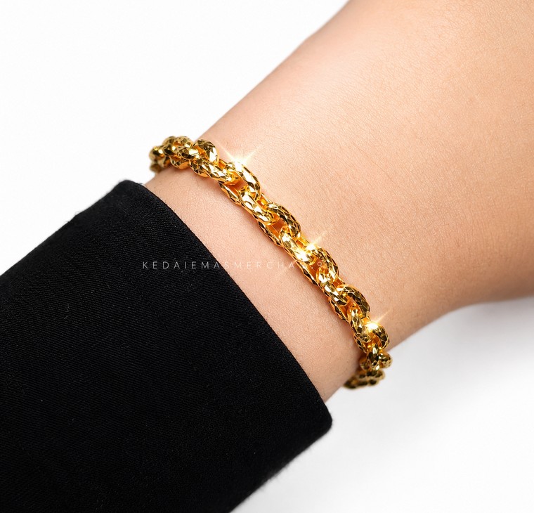 Merchant9 Rantai Tangan Sauh Dimensi Love L:0.6CM