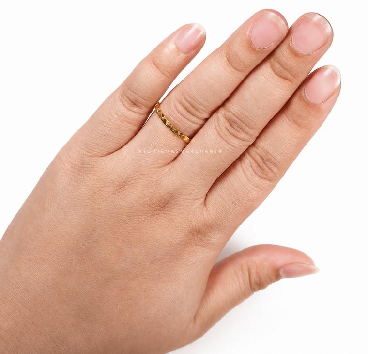 Merchant9 Cincin Emas Zig Zag
