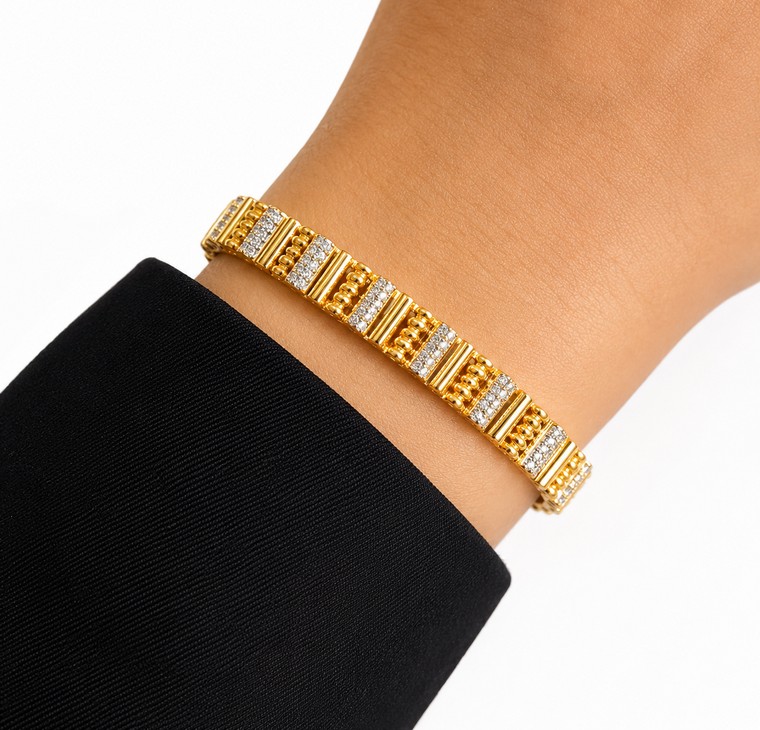 Merchant9 Gelang Tetris Diamond Cut L:0.7CM
