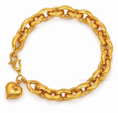 Merchant9 Rantai Tangan Sauh Oval Love Polish L:0.9CM