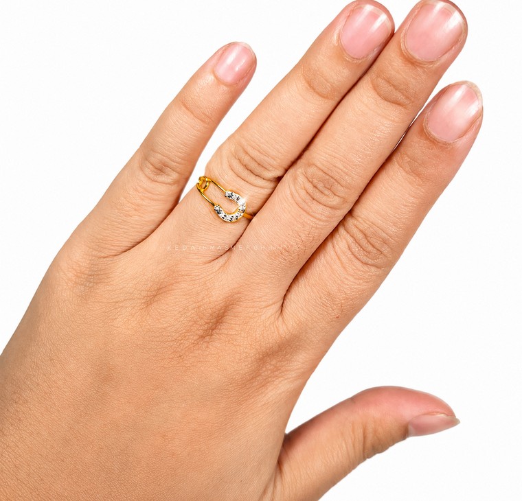 Merchant9 Cincin Emas Celeste Embrace Diamond Cut Minimalist 2C