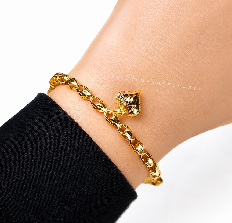 Merchant9 Rantai Tangan Siput Dimensi Gantung Love L:0.45CM