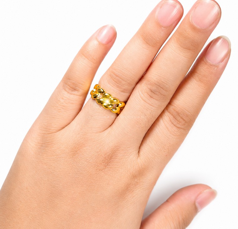Merchant9 Cincin Emas Gajah Licin L:0.7CM