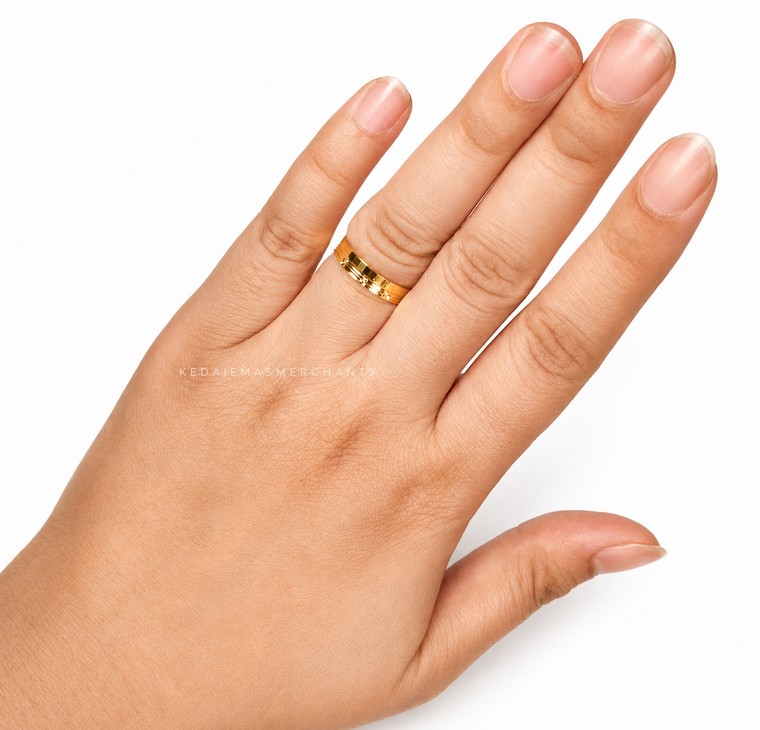 Merchant9 Cincin Emas Belah Rotan Siput L:0.5CM