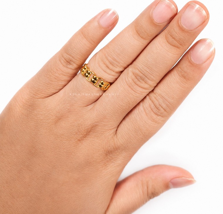 Merchant9 Cincin Emas Sauh Kendi Polish L:0.55CM
