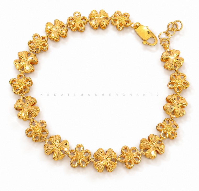 Merchant9 Rantai Tangan Bunga Camellia Clover 2C L:0.8CM