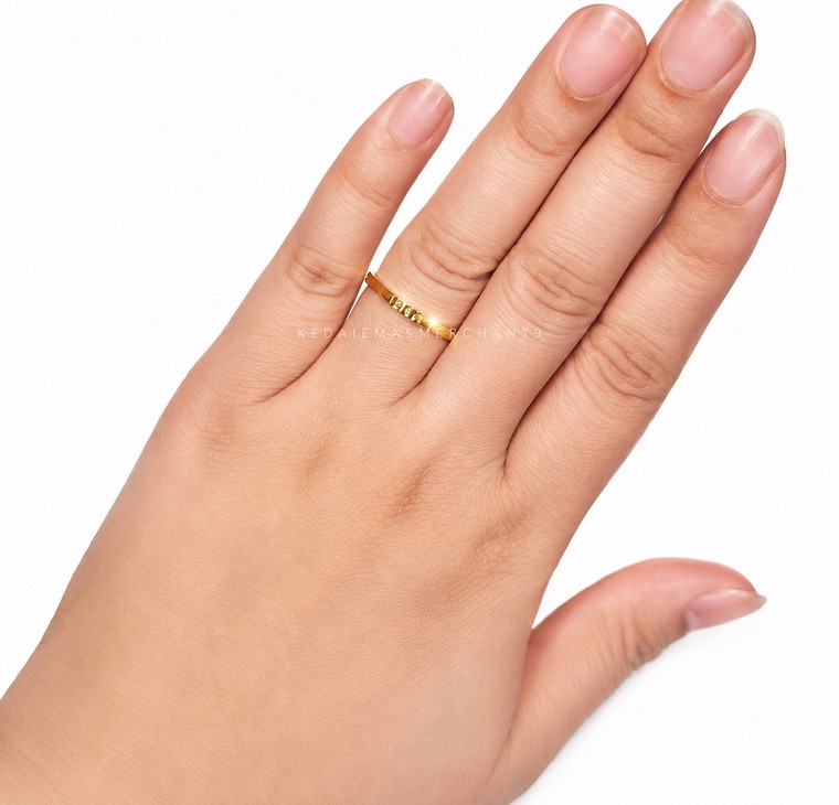 Merchant9 Cincin Emas Belah Rotan Minimalist