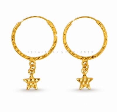 Merchant9 Subang Ring Dimensi Star Dia:1.1CM