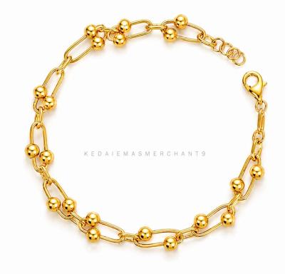 Merchant9 Rantai Tangan Paperclip Pearl L:0.7CM