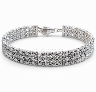 Merchant9 Gelang Oval Boba Italian 3 Layer Chrome L:0.85CM
