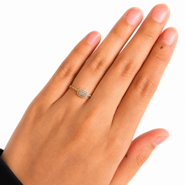 Merchant9 Cincin Emas Petak Diamond Cut 2C L:0.5CM
