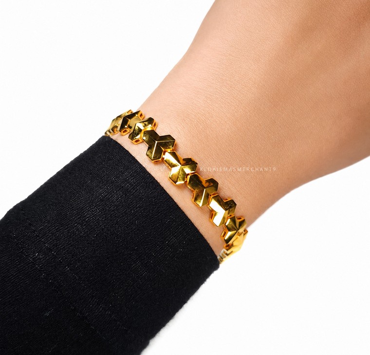 Merchant9 Rantai Tangan Regalia Polish L:0.9CM