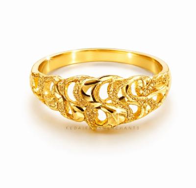 Merchant9 Cincin Emas Wave Pasir Dimensi L:0.7CM