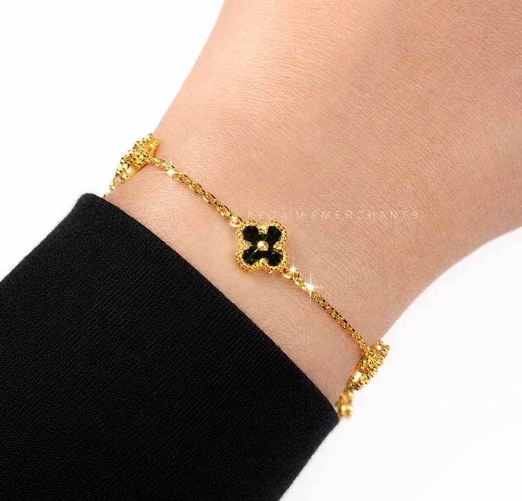 Merchant9 Rantai Tangan Sauh VC 5 Clover L:0.9CM