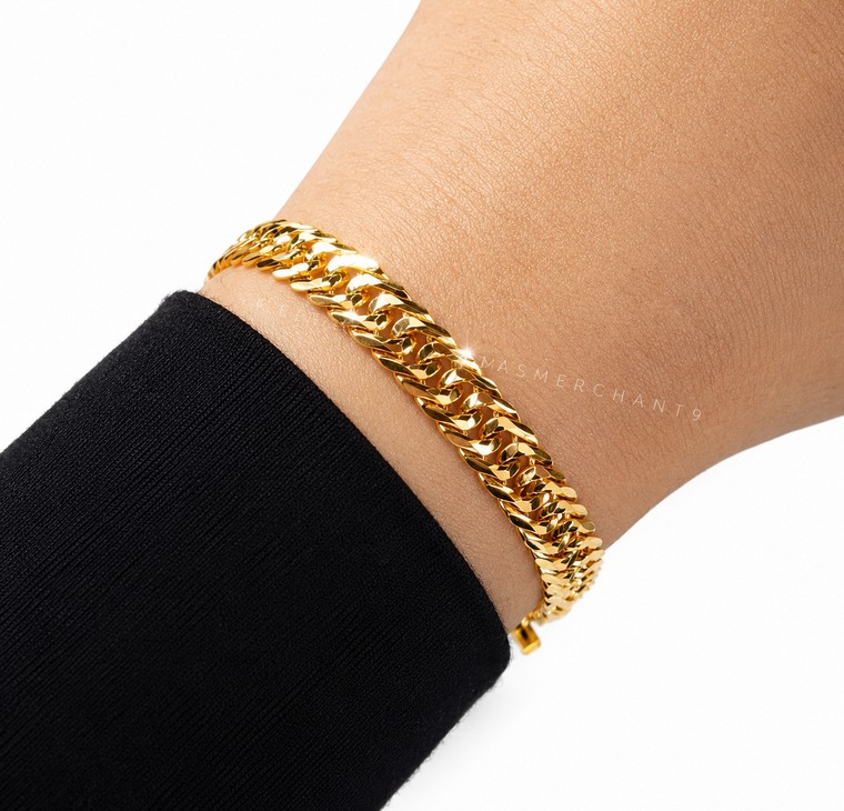 Merchant9 Rantai Tangan Kait 2 Star Padu L:0.7CM