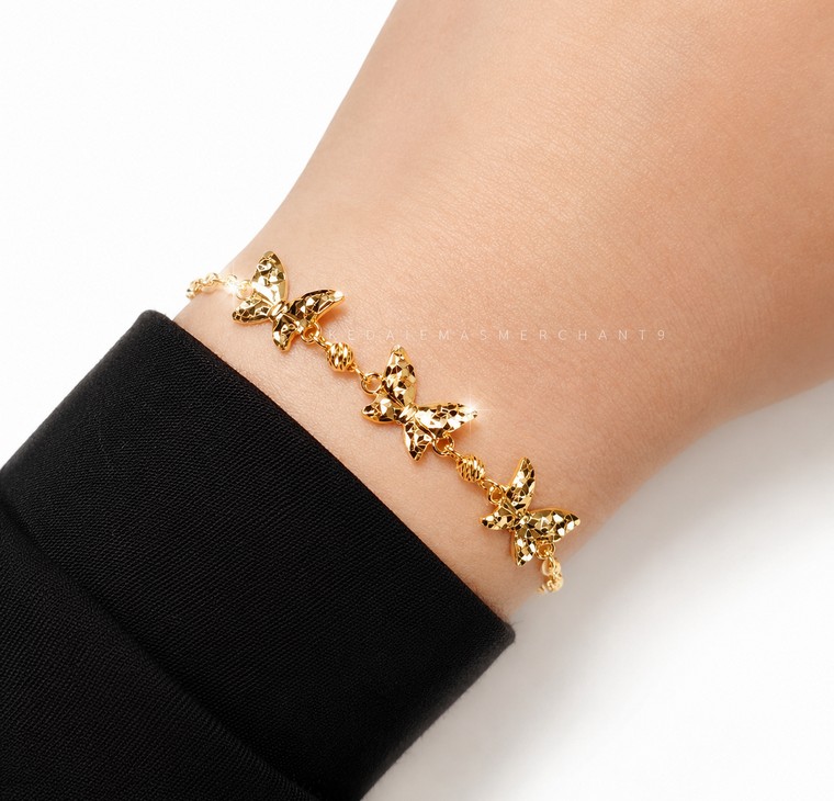 Merchant9 Rantai Tangan Choker Paperclip Butterfly 3