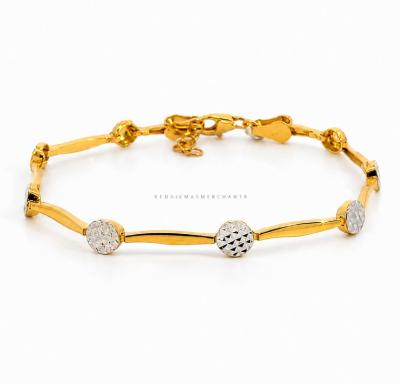 Merchant9 Rantai Tangan Aurelie Bamboo Circle Chrome L:0.4CM