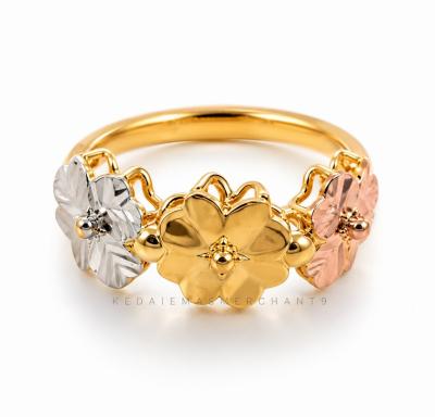 Merchant9 Cincin Emas Clover Dimensi Polish 3C L:0.8CM