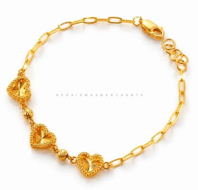 Merchant9 Rantai Tangan Choker Paperclip 3 Love L:0.7CM