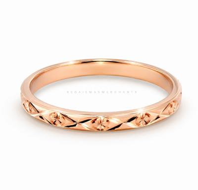Merchant9 Cincin Emas Belah Rotan Siput X Rose Gold L:0.2CM