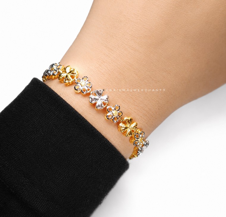 Merchant9 Rantai Tangan Bunga Camellia Clover 2C L:0.8CM