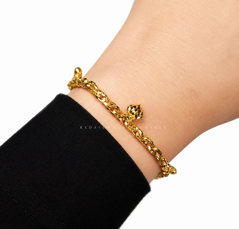 Merchant9 Rantai Tangan Sauh Dimensi Gantung Love L:0.4CM