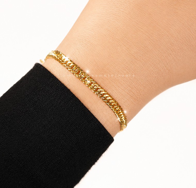 Merchant9 Rantai Tangan Kait 2 Polish Love Gantung L:0.45CM