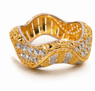 Merchant9 Cincin Emas Wave Diamond Cut Pasir L:0.8CM