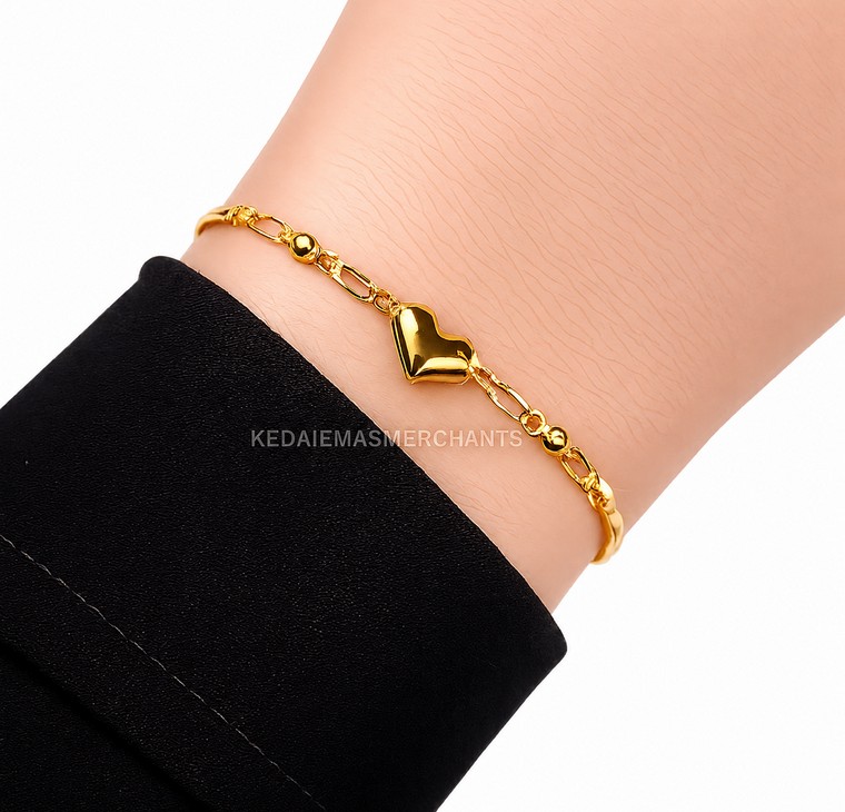 Merchant9 Rantai Tangan Snake Skin Love Bulat L:0.25CM
