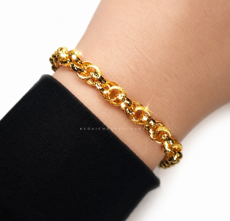 Merchant9 Rantai Tangan Kendi Double Pasir Dimensi L: 0.6CM