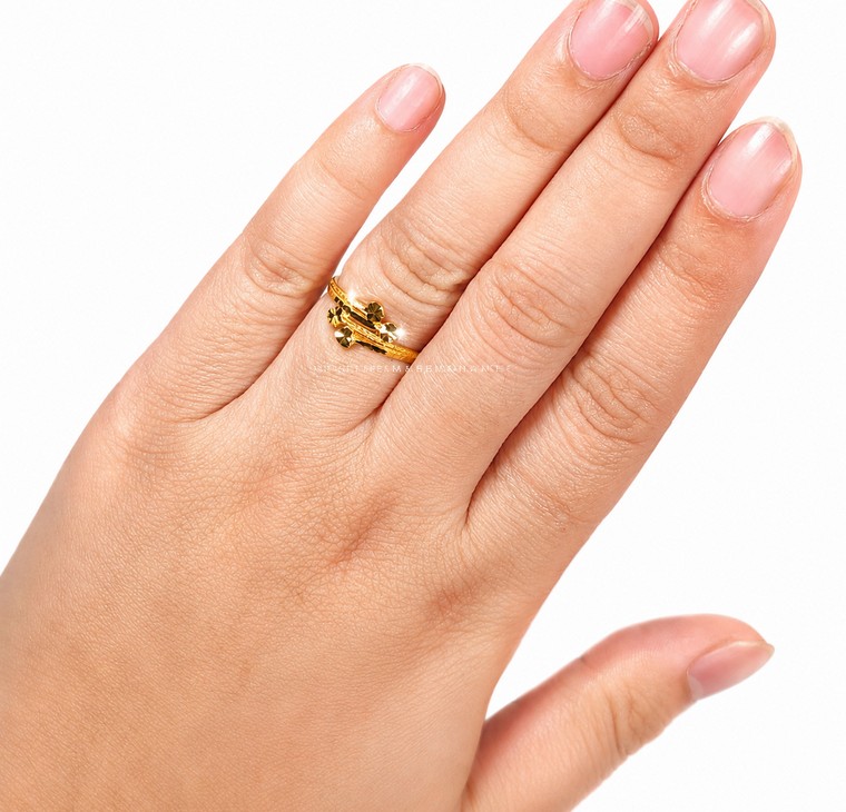 Merchant9 Cincin Emas Silang Arrow Love