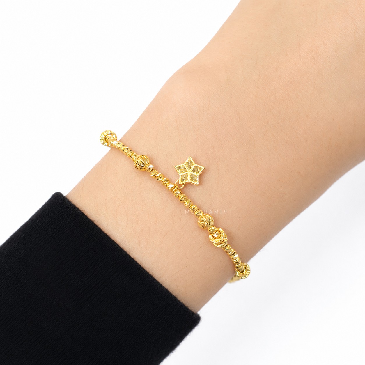 Merchant9 Rantai Tangan Boba Italian Star Gantung