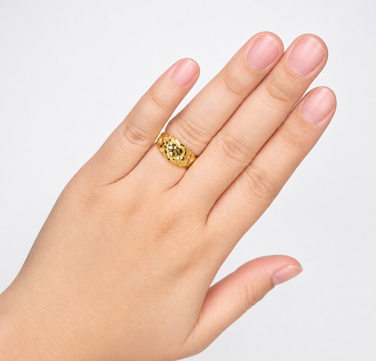 Merchant9 Cincin Emas Love Pasir Dimensi L:0.95CM