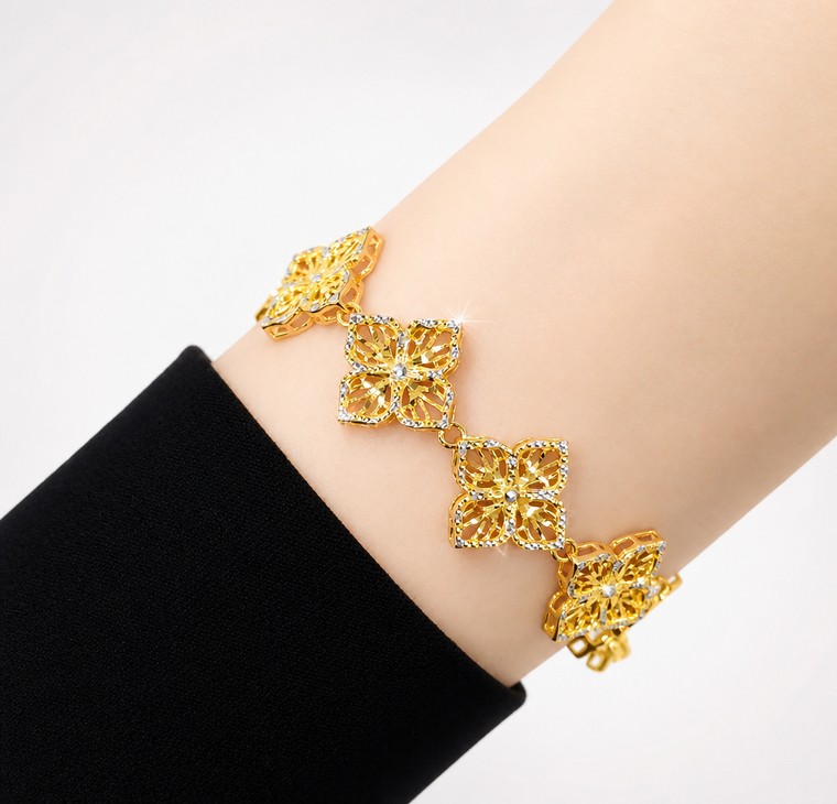 Merchant9 Rantai Tangan Fleur Kerawang 2C L:1.4CM